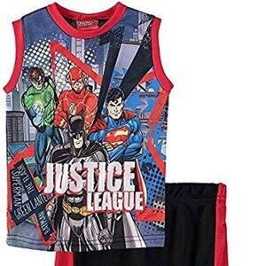 Justice League Todder Boy's Tank Top & Short Set Size 2T Red new with tags